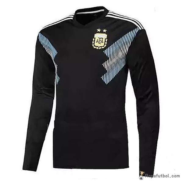 Camiseta Argentina Replica Segunda Ropa ML 2018 Negro Azul